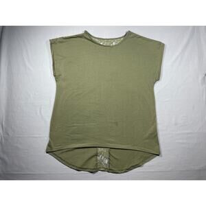 Emery Rose Women's Olive Sleeveless Tank Top Round Neck Pullover Blouse Size XL